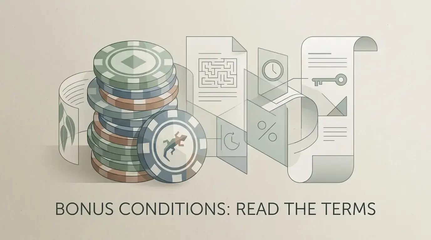 Abstract illustration about casino bonus terms