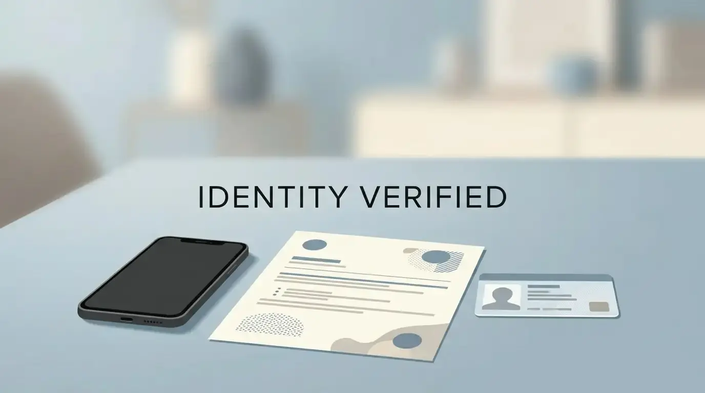Identity verification documents represented as a neutral illustration